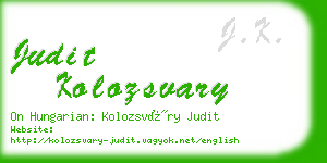 judit kolozsvary business card